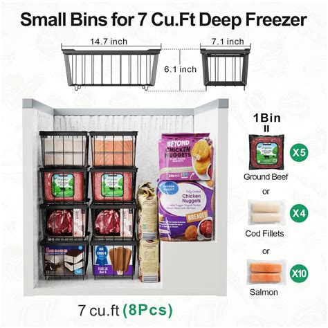 iSPECLE Freezer Organizer Bins - 4 Pack Small India | Ubuy