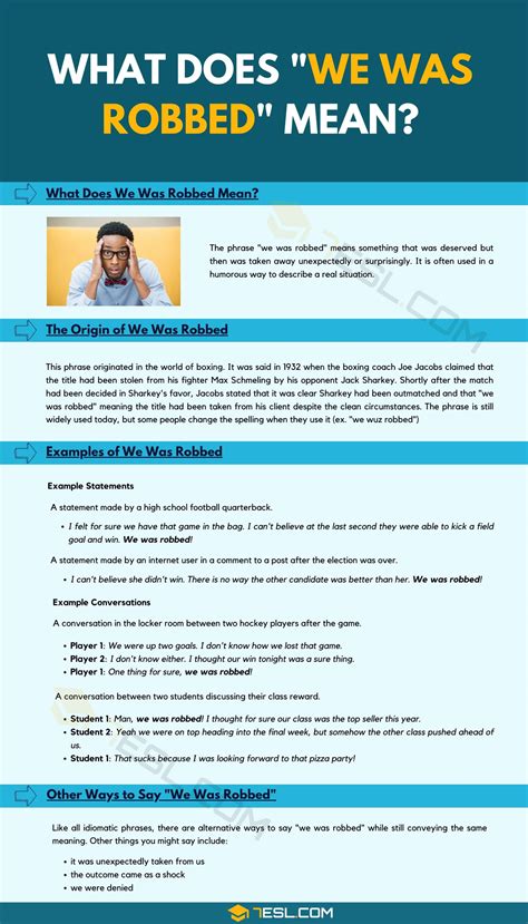 "We Was Robbed" Meaning, Origin and Examples • 7ESL