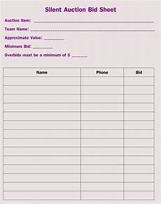 bid free bid sheet templates for silent auction in word excel bid free bid sheet templates for silent auction in word excel