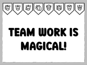 TEAM WORK IS MAGICAL! Unicorn Bulletin Board Kit, Ready to print ...