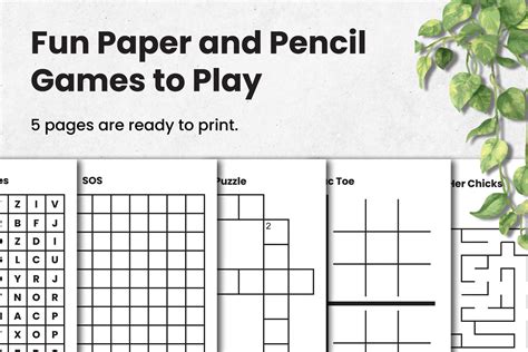 Fun Paper and Pencil Games to Play | KDP Graphic by Letterlite Studio ...