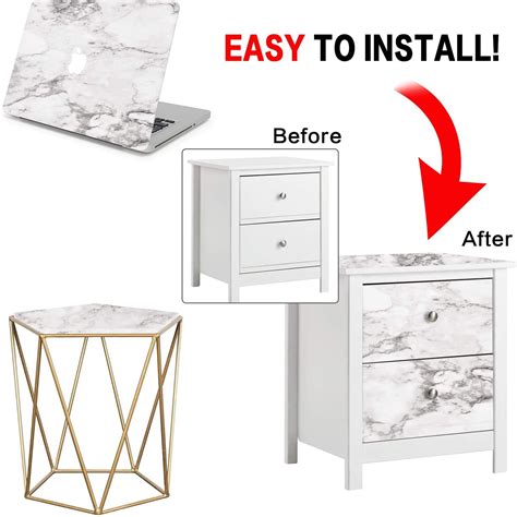 Buy Mecpar Marble Wallpaper, 17.7 x 78.7 Marble Contact Paper Peel and ...