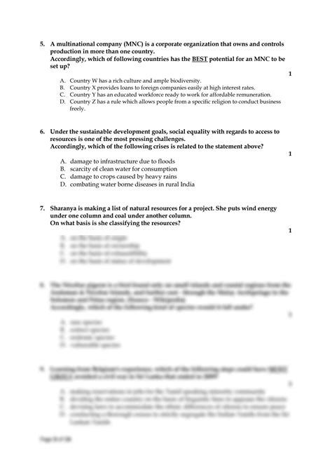 Image result for SST Sample Paper Class 10 Term 2