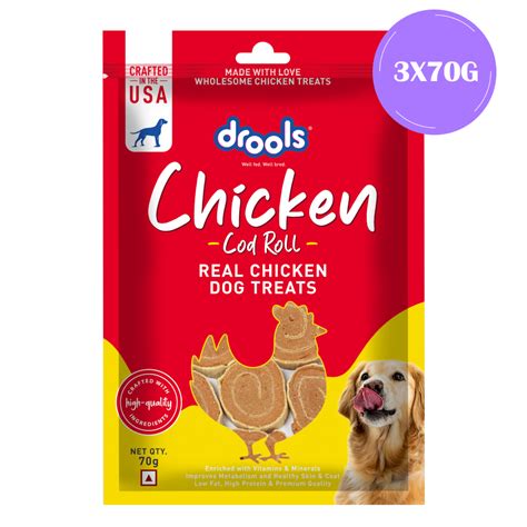 Drools Chicken Cod Roll Treats for Dogs | Supertails
