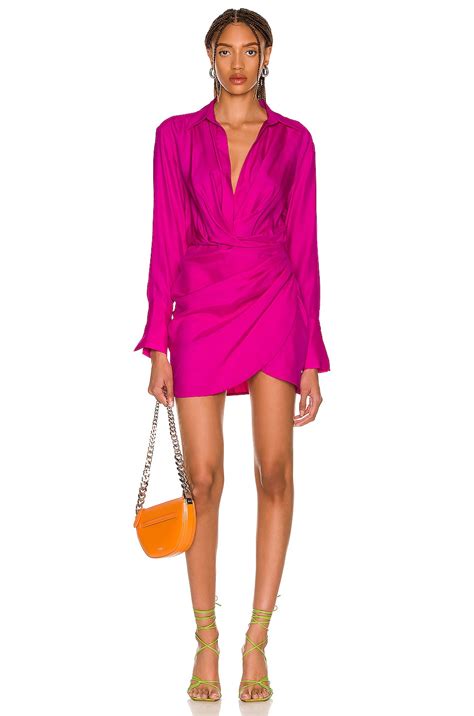 GAUGE81 Naha Short Dress in Fuchsia | FWRD