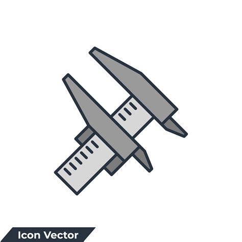 metrology icon logo vector illustration. caliper symbol template for ...