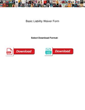 Fillable Online Basic Liability Waiver Form. Basic Liability Waiver ...