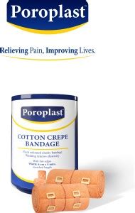 Poroplast Painreleiving Soft Cotton Crepe Bandage 6*4 Bandage Protector ...