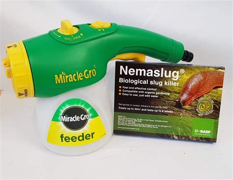 Nemaslug and Miracle Grow Nemaslug Slug Killer 40sqm Pack and Hoseend ...