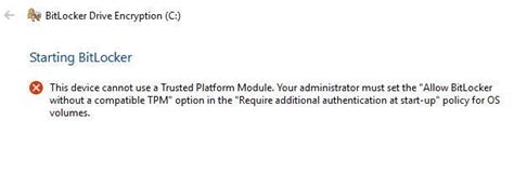 Image result for Allow BitLocker without a Compatible TPM