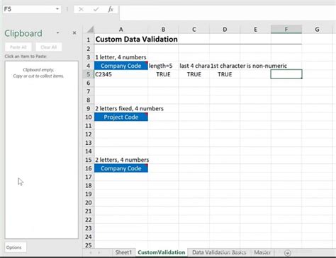 Custom Data Validation Excel From a Range 的图像结果