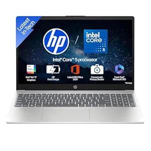 HP 15, Intel Core 5-120U(16GB DDR4, 512GB SSD) FHD, Anti-Glare, Micro ...