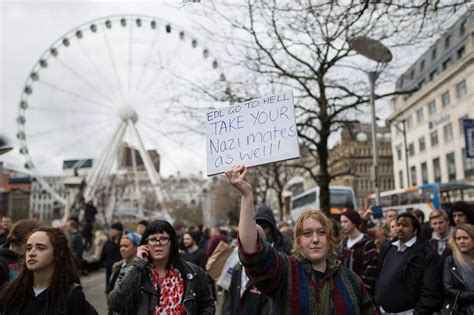 Manchester city centre White Pride World Wide rally at Piccadilly ...