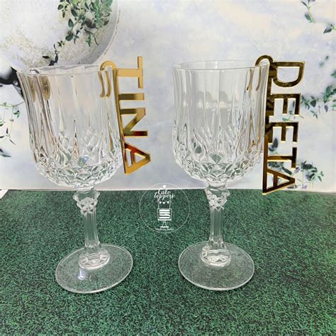 Personalised Glass Decor Custom Glass Charms Glass Stirrers Drink Stir ...