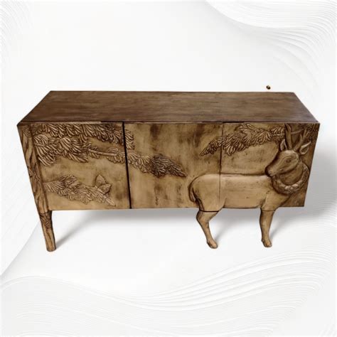 Handcarved Land and Sky Buffet Antique Brown – Luxury Handicrafts