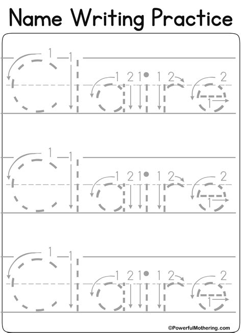 Custom Name Practice Sheets - Dot to Dot Name Tracing Website