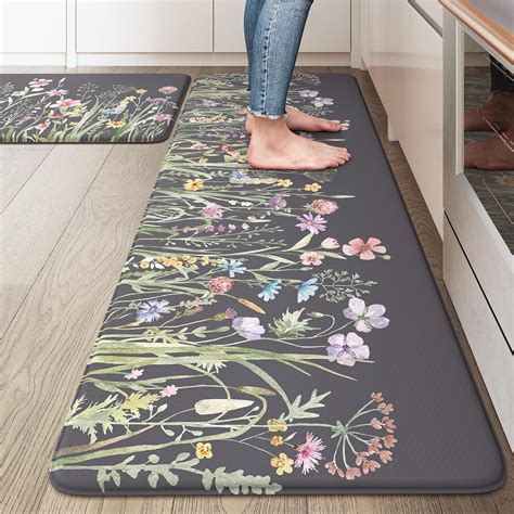 Amazon.com: KIMODE Anti Fatigue Kitchen Mats for Floor, 20"x47"+20"x32 ...
