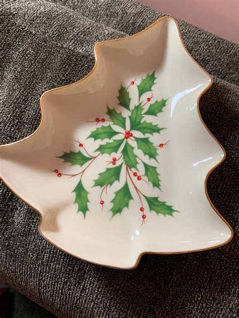 Christmas Lenox Holiday Tree Candy Dish- Ceramic Vintage Christmas Tree ...