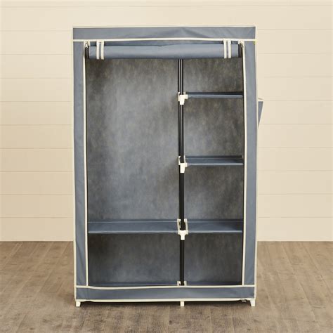 Buy Helios Primus Fabric 1-Door Collapsible Wardrobe - Grey from Home ...