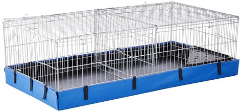 AmazonBasics Canvas Bottom Pet Cage with Divider Set, Blue : Amazon.in ...