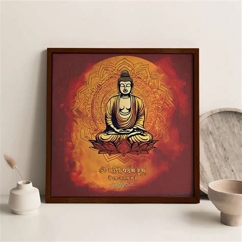 Meditating Buddha with Mantra – Ritwikas