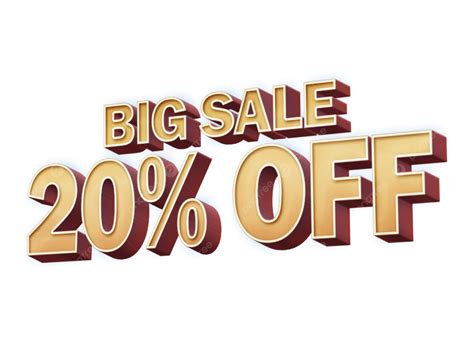 Big Sale 20 Percent Off Golden Color, Golden Number 20 Off, 20 Percent ...