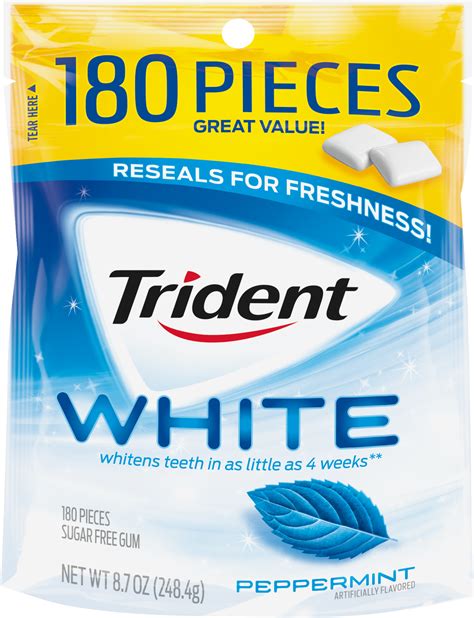 Download View Larger - Trident White Peppermint Gum 110 Piece Bag ...