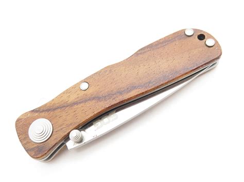 Vtg SOG Twitch II Rosewood Handle Assisted AUS-8 Folding Pocket Knife ...
