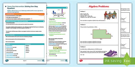 👉 Year 6 Maths Intervention Plan: Solving One-Step Equations