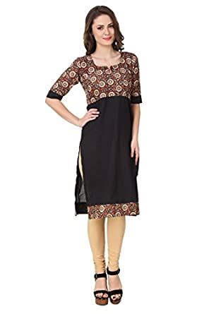 Buy Zuri Women's Cotton Multi-Coloured Kurti :-KUR090474_XXL at Amazon.in