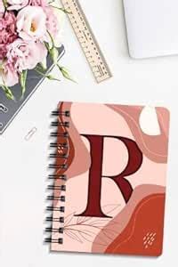 DI-KRAFT Initial R Printed Wiro Bound A5 Diary For Office School ...