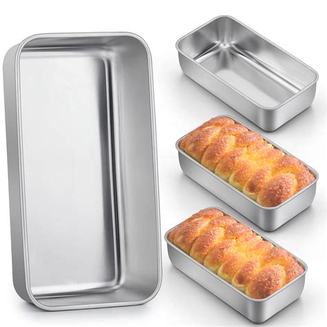 LIANYU 4 Pack Loaf Pans for Baking Bread, 9x5 Inch Bread Pan, Bread ...