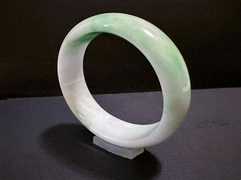 Natural Type A Myanmar Vivid Apple Green Oval Shape Jadeite Jade Bangle Bracelet For Sale at ...