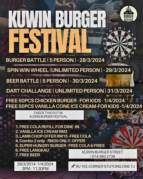 Kuwin Burger Street Festival , Ru Yee Corner Stutong ONE TJ, Kuching ...