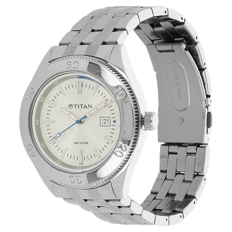 Buy Online Titan Quartz Analog White Dial Watch for Men - 9324sm02 | Titan