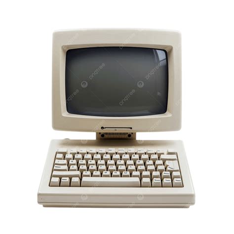 Detailed 80s Computer Mockup With Iconic Desktop Setup And Classic ...
