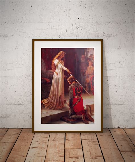 Accolade, Edmund Blair Leighton, the Accolade Poster, Young Queen, the ...