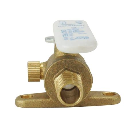 Buy 1/2 in. Brass PEX-B Barb Ball Valve with Drain and Mounting Pad ...