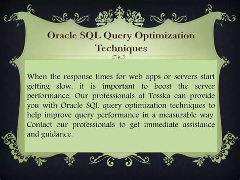 Image result for Advanced SQL Query Optimization in Oracle