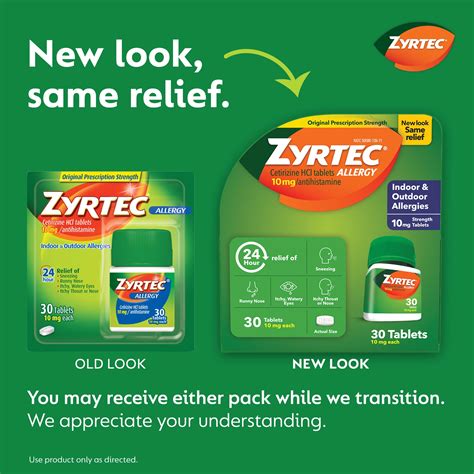 ZYRTEC® Allergy Relief Tablets with 10 mg Cetirizine | ZYRTEC®