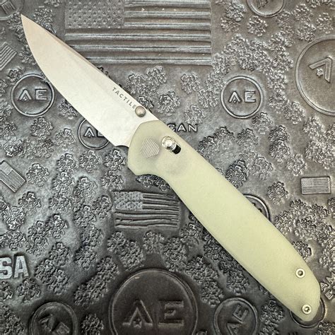 Tactile Knife Co. Maverick Crossbar Lock Natural Jade G10 Handle ...