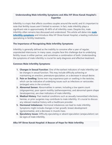 PPT - Male Infertility Symptoms PowerPoint Presentation, free download - ID:12601438