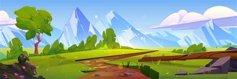 Cartoon Landscape Vector 的图像结果