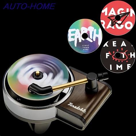 Record Player Car Air Freshener With Refills | Mini Vinyl Record Air Freshener - Usamerica.shop
