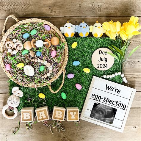 Easter Baby Announcement, Digital Pregnancy Announcement, Gender ...