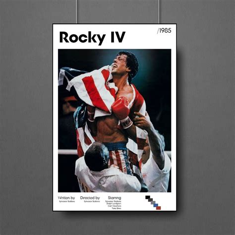 ROCKY IV Movie Poster / Rocky Poster Print / Modern Movie Poster / Cool ...