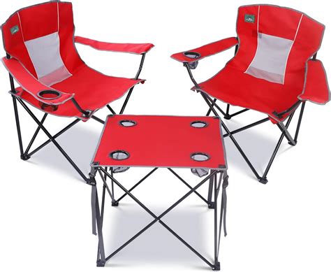 Amazon.com : Northroad Camping Chairs Set of 3, Outdoor Collapsible ...