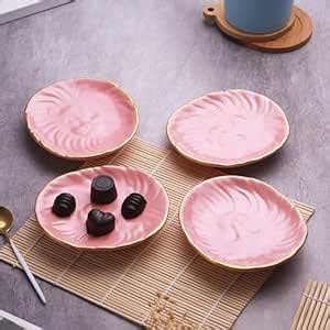 Buy TIED RIBBONS 4 Pcs Serving Plates Platters for Serving Dry Starters ...