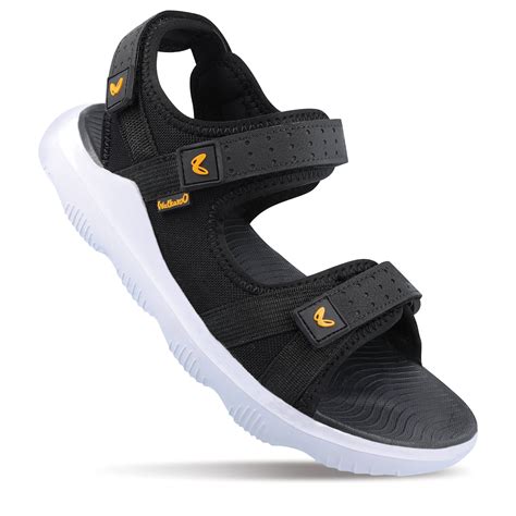 Buy Walkaroo Men Strappy Floater Sandals WC4334 Black white Online at ...