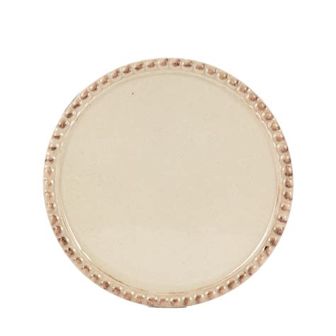 The GG Collection Acanthus Leaf 6-Pack Cream Ceramic Round Coaster(s ...